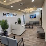 MedCoShare lobby in Pearland, Texas, near Houston.